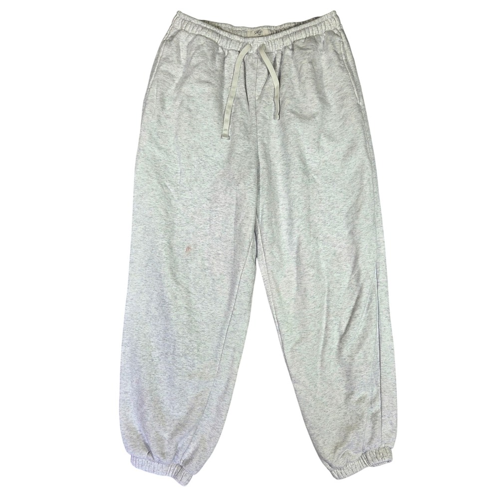 American Eagle Women Small Gray Heather Joggers Fleece Lined Sweatpants Pockets